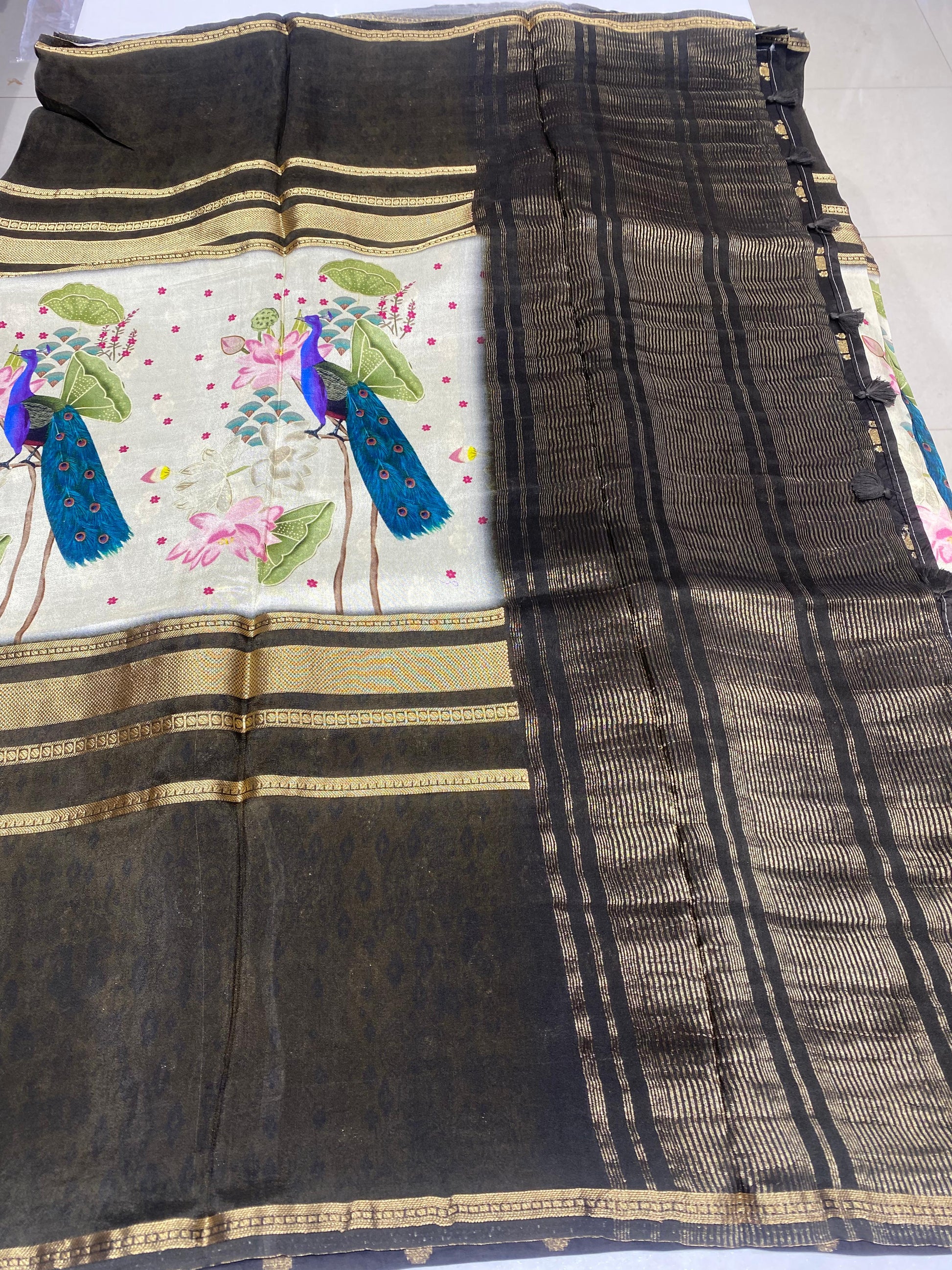 Designer Mysore Crepe Saree