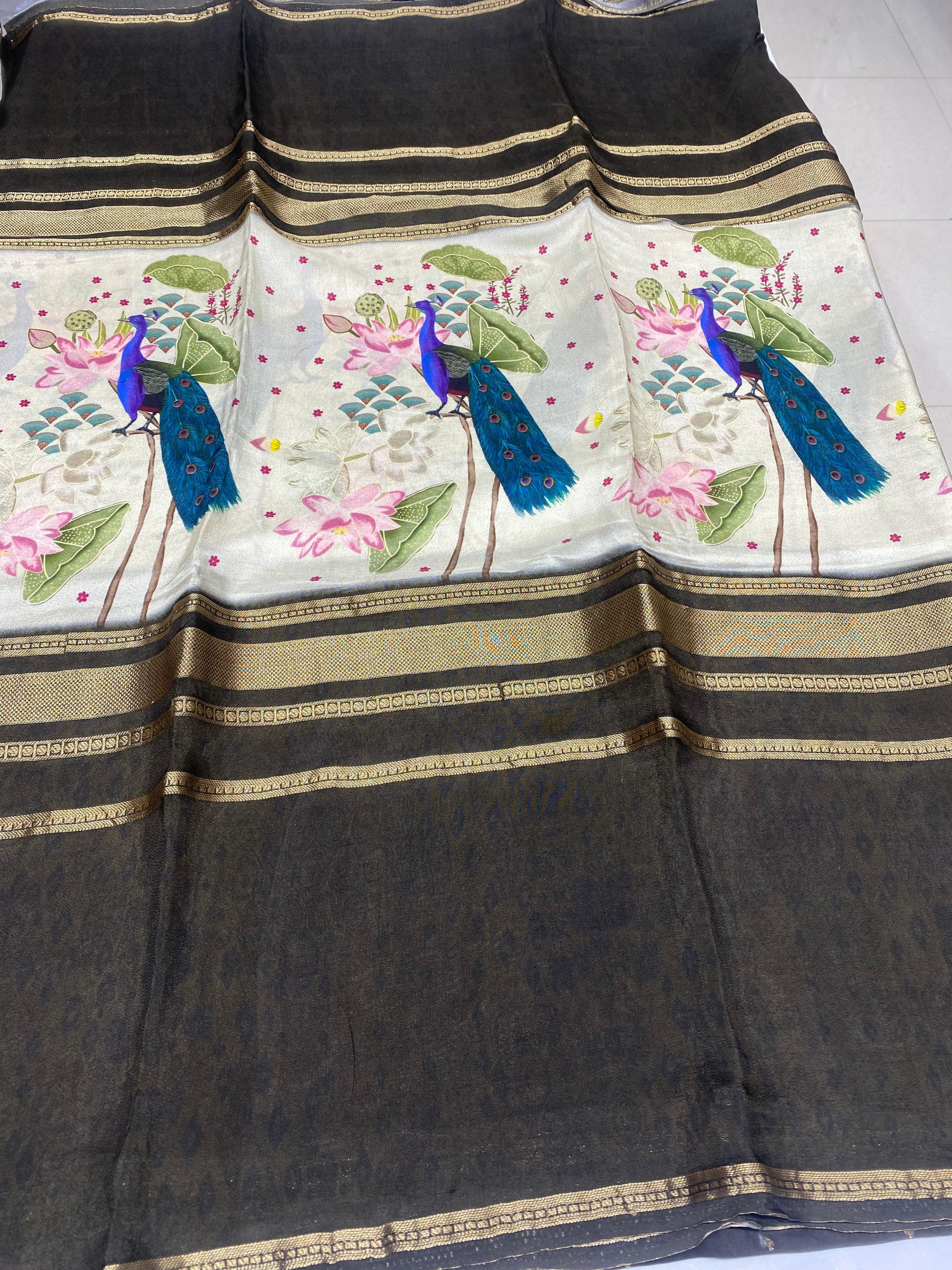 Designer Mysore Crepe Saree