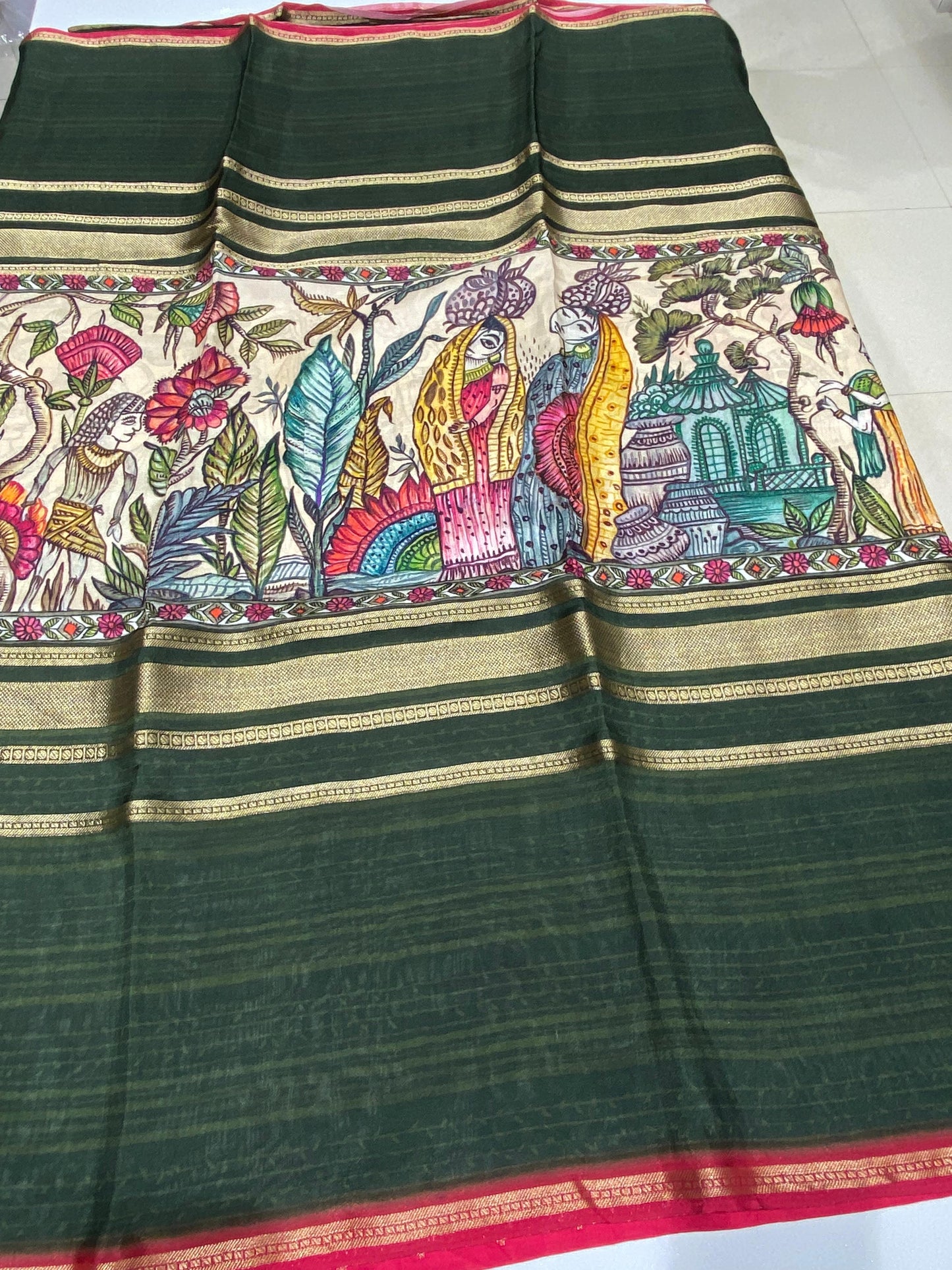Designer Mysore Crepe Saree