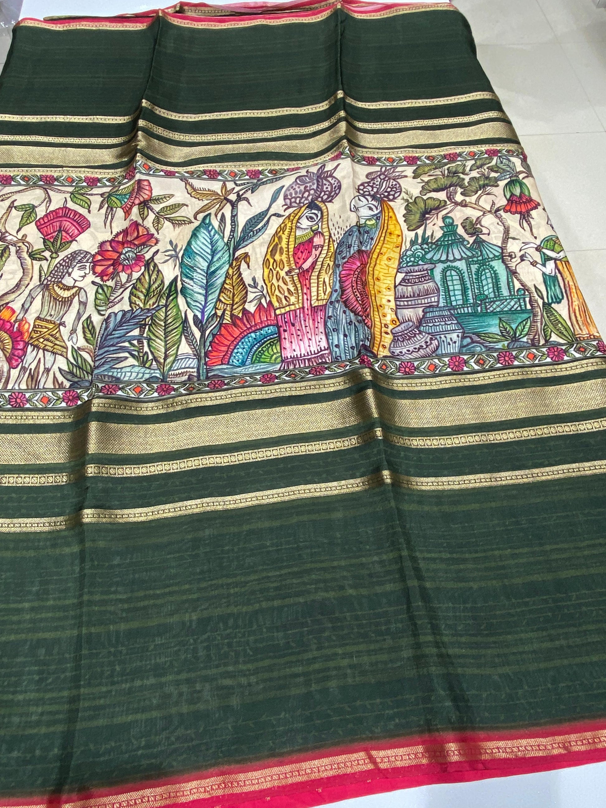 Designer Mysore Crepe Saree
