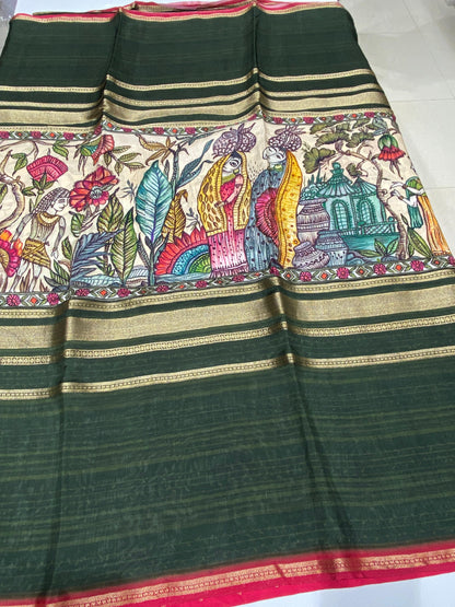 Designer Mysore Crepe Saree