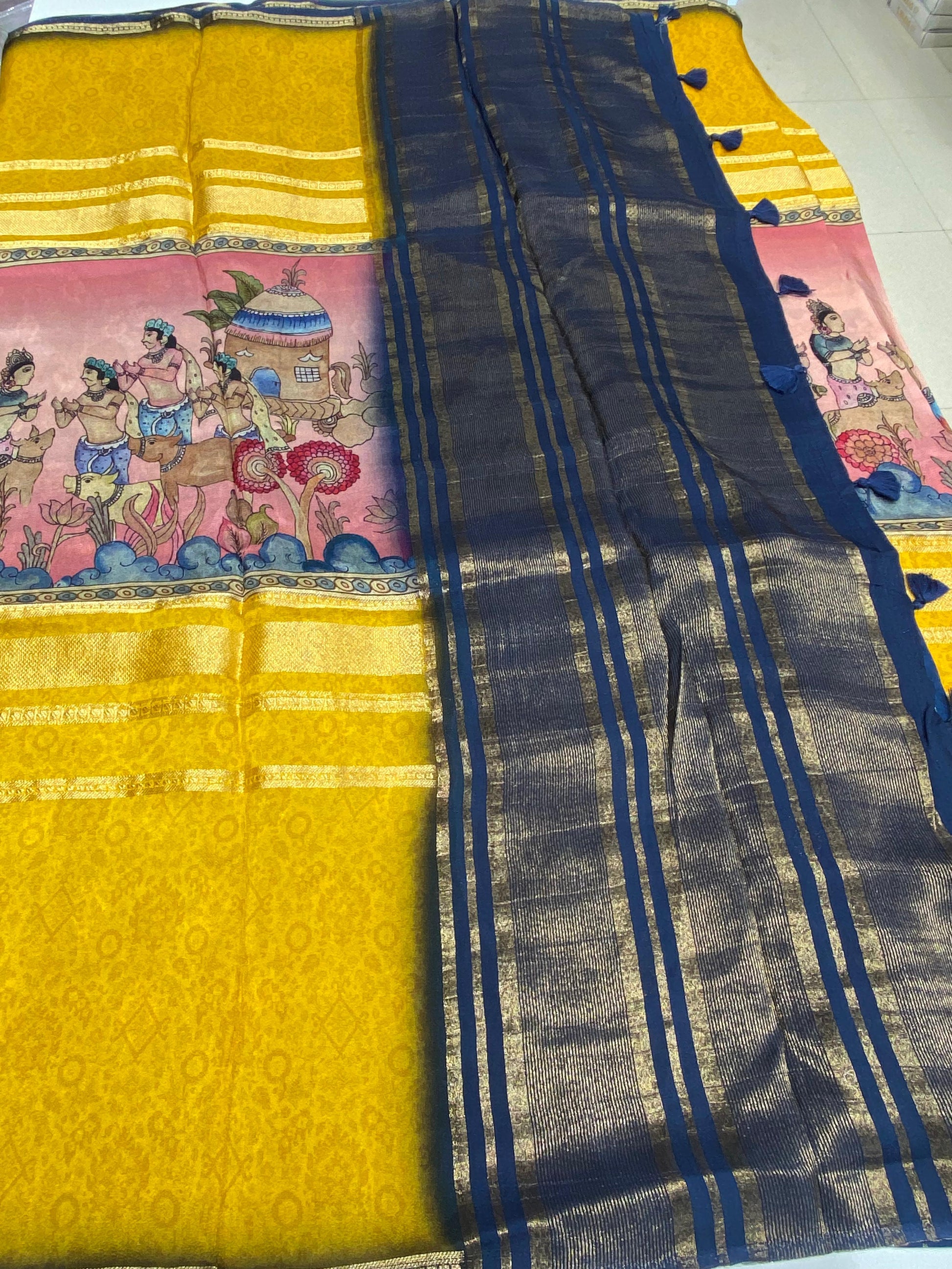 Designer Mysore Crepe Saree