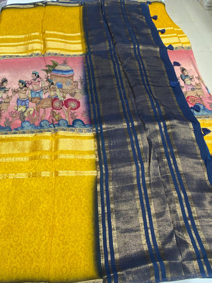 Designer Mysore Crepe Saree