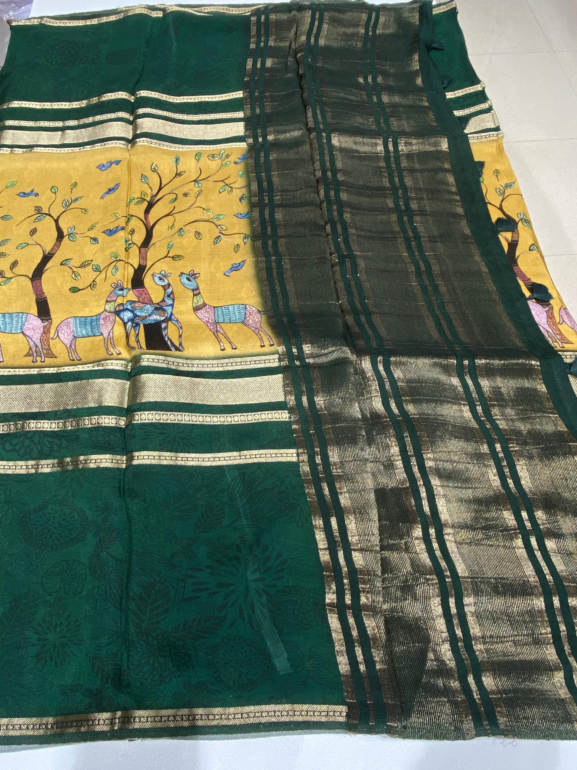 Designer Mysore Crepe Saree