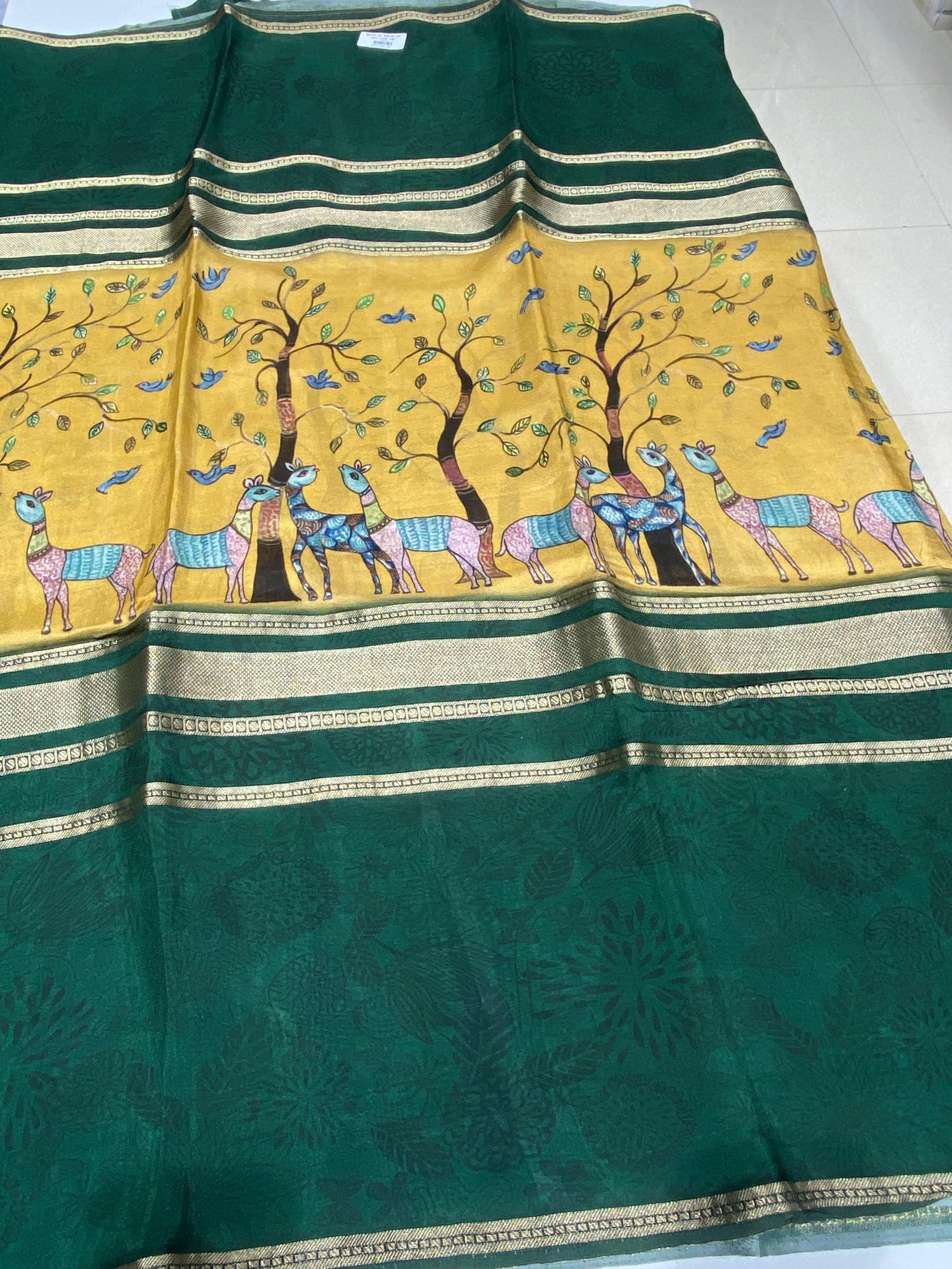 Designer Mysore Crepe Saree