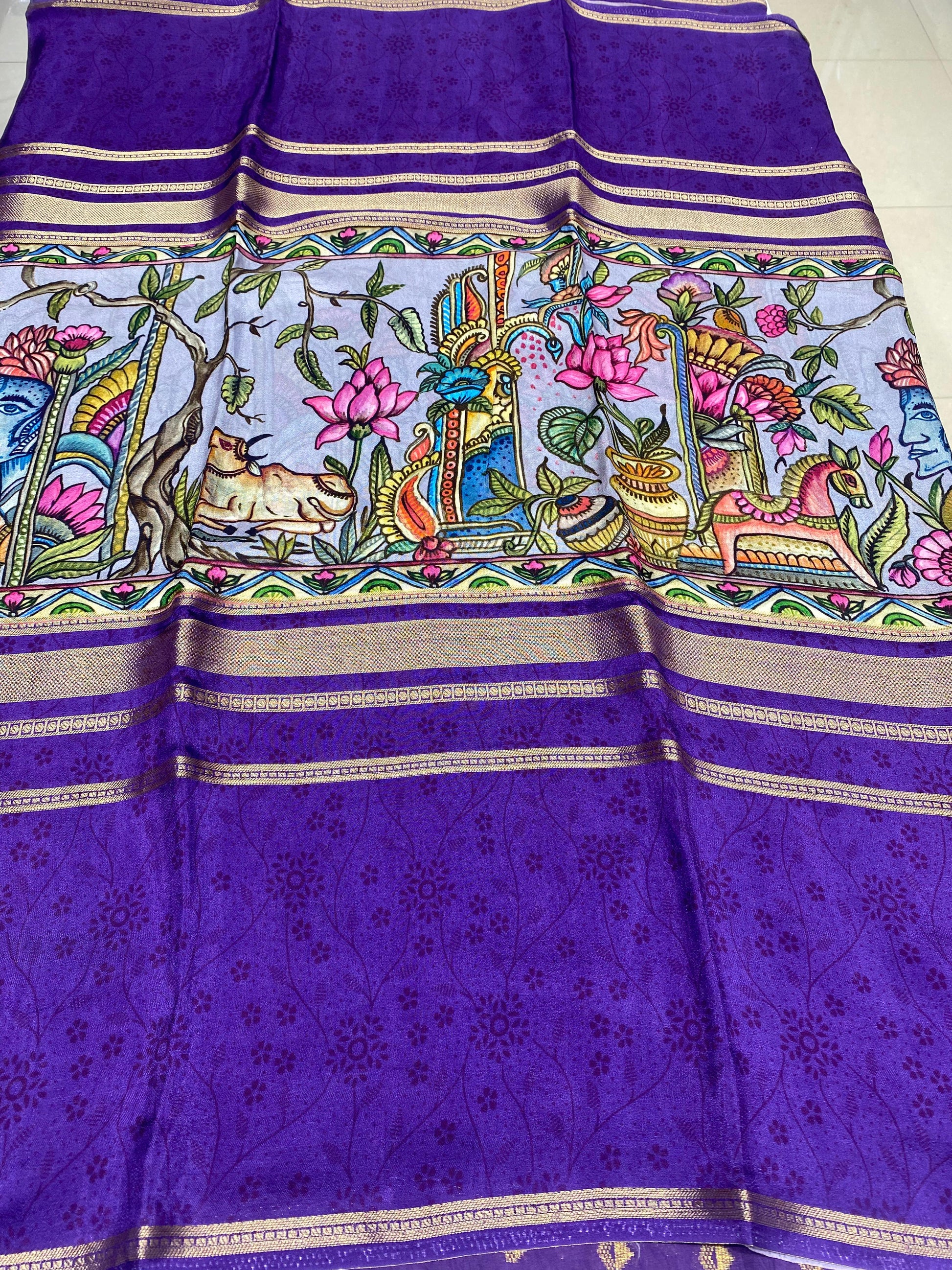 Designer Mysore Crepe Saree