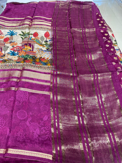 Designer Mysore Crepe Saree