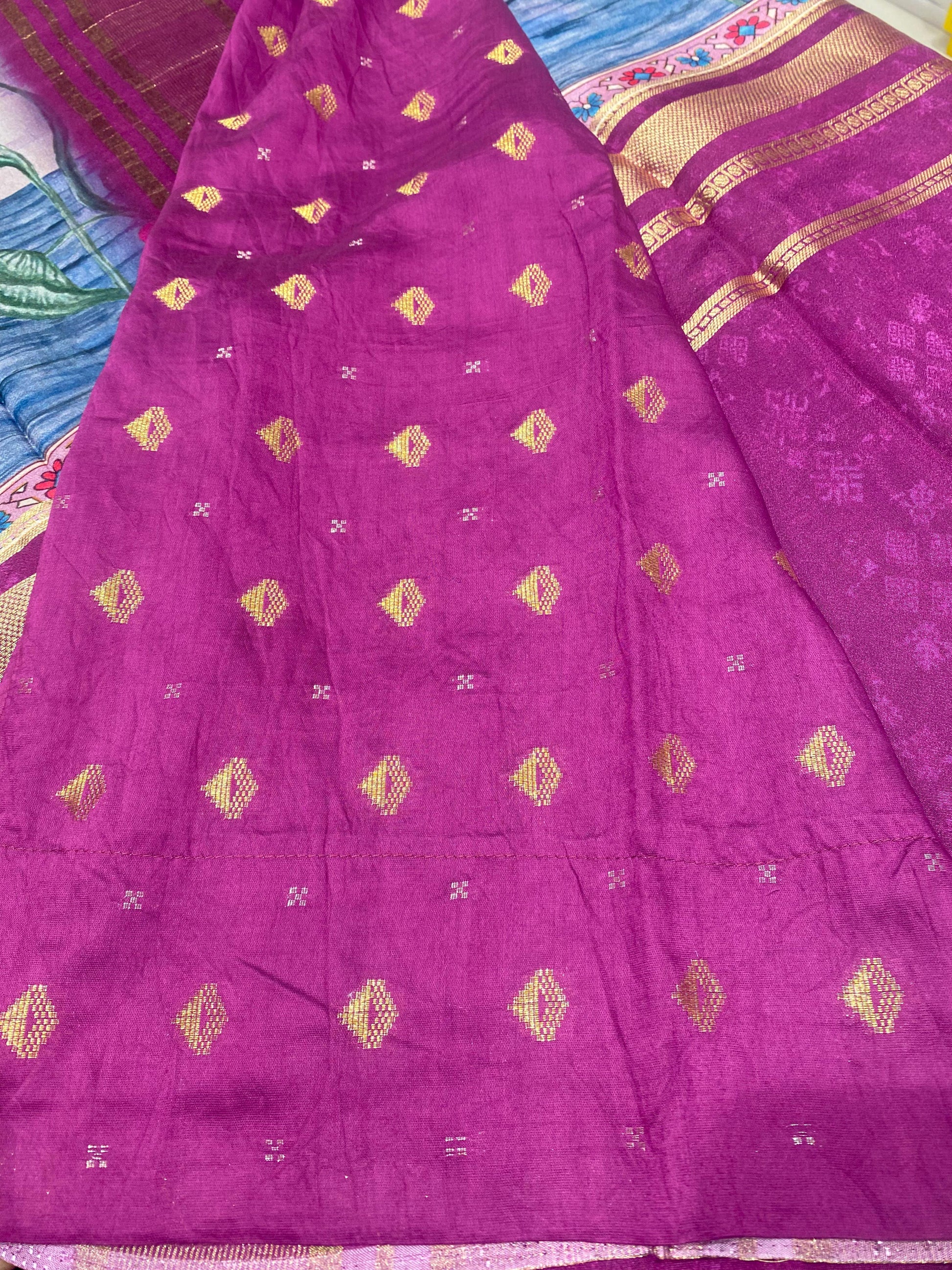 Designer Mysore Crepe Saree