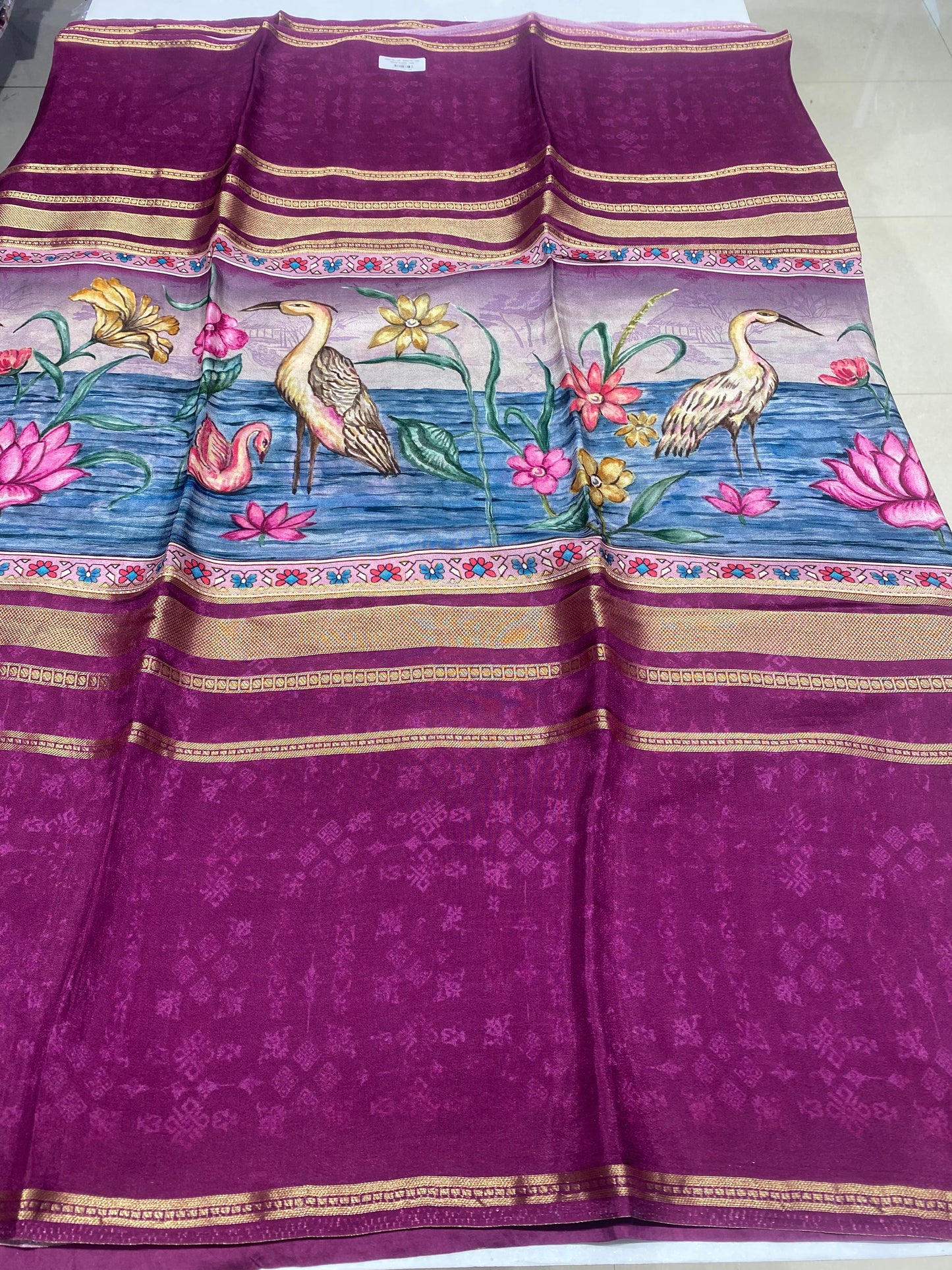Designer Mysore Crepe Saree