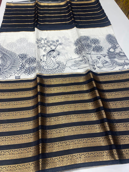 Designer Mysore Crepe Saree