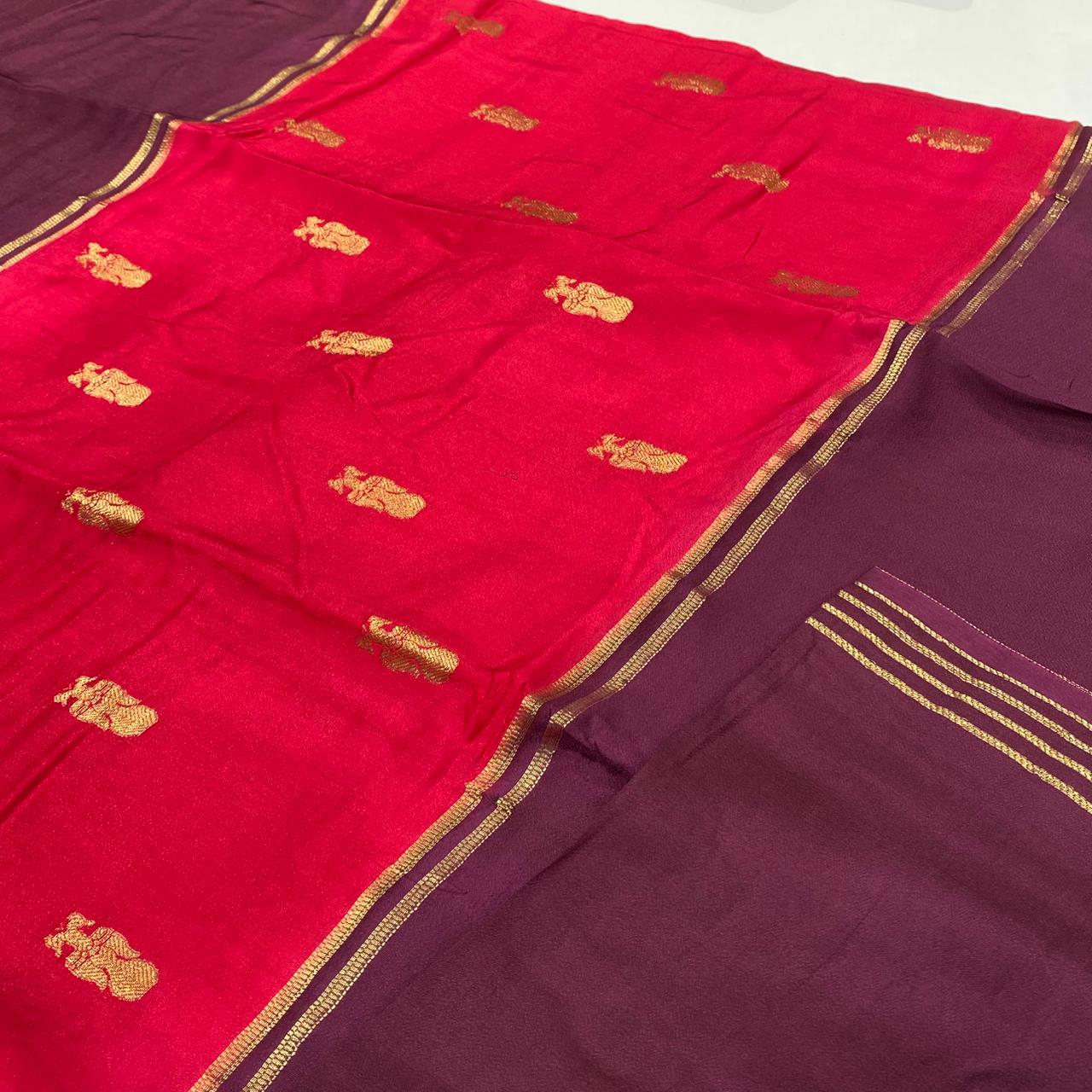 Designer Mysore Crepe Saree
