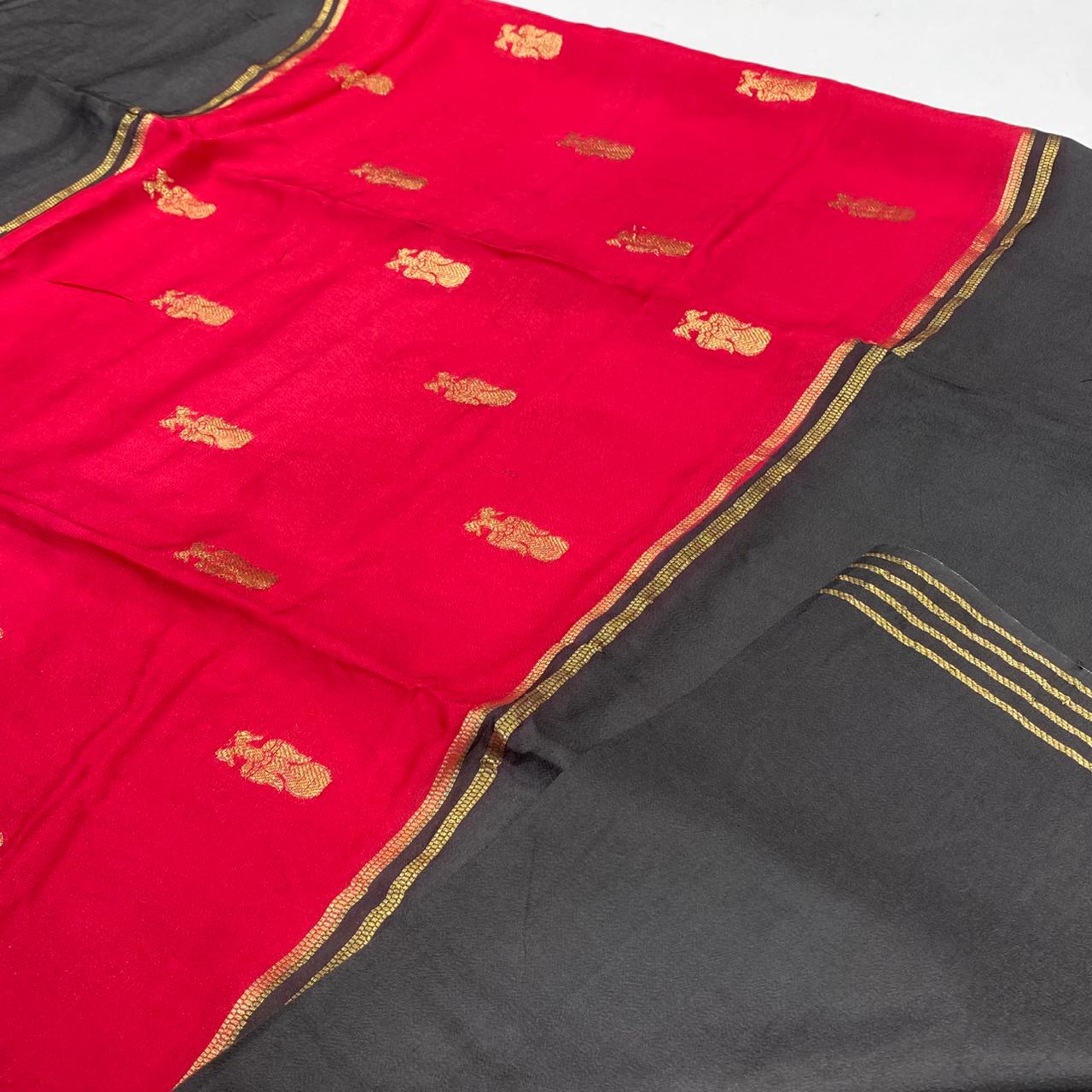 Designer Mysore Crepe Saree