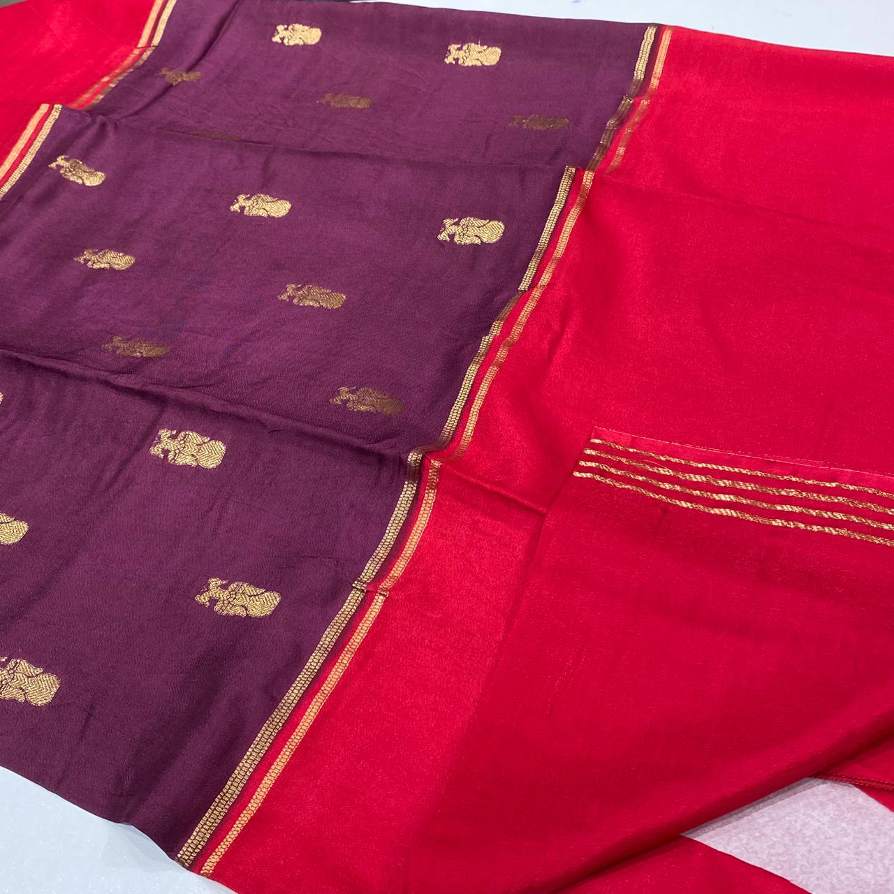 Designer Mysore Crepe Saree