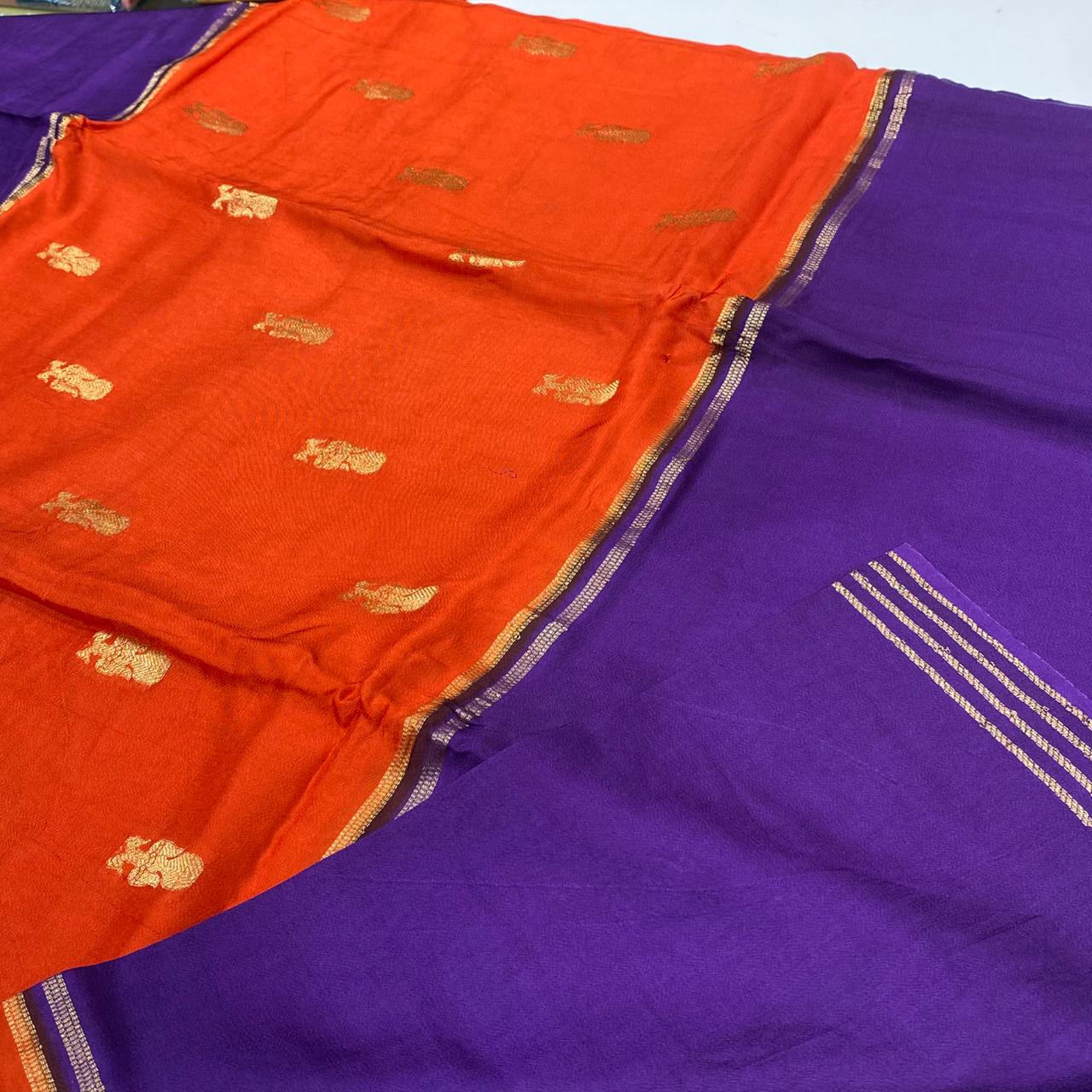 Designer Mysore Crepe Saree