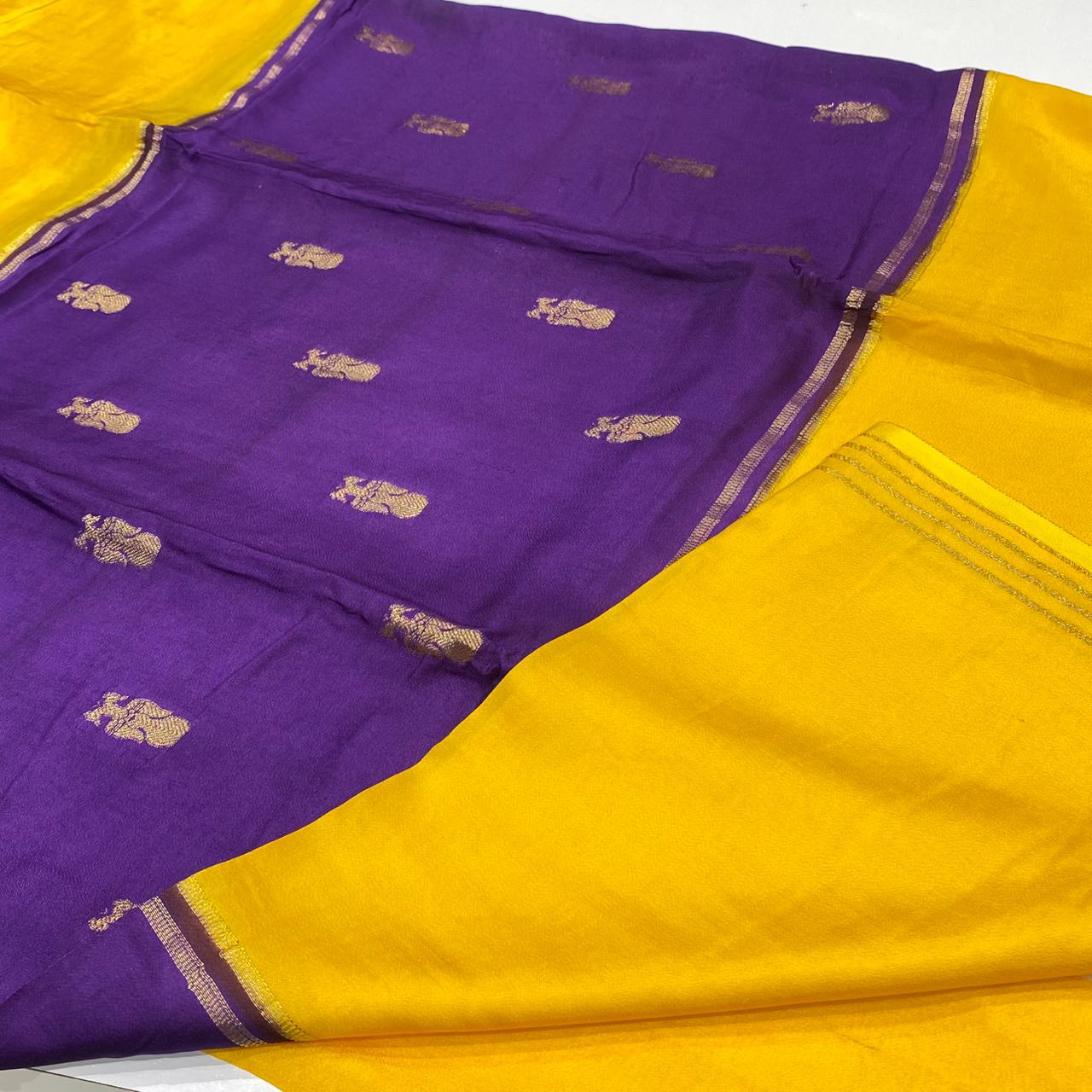 Designer Mysore Crepe Saree