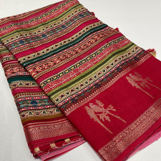 Designer Mysore Crepe Saree