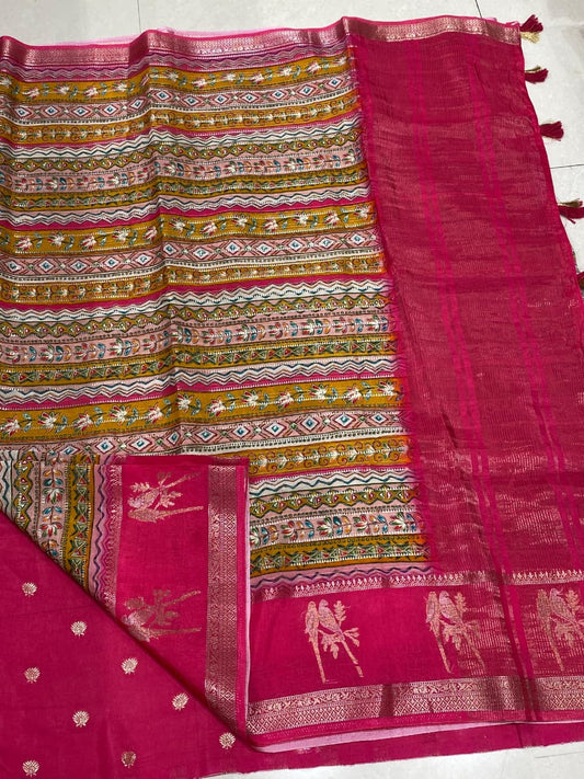 Designer Mysore Crepe Saree