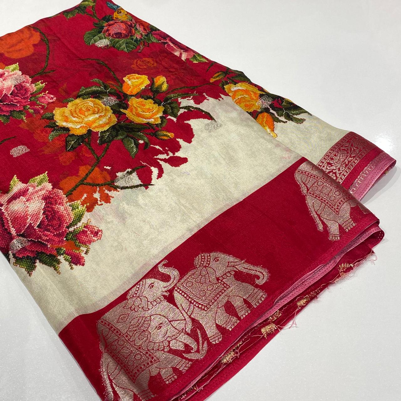 Designer Mysore Crepe Saree