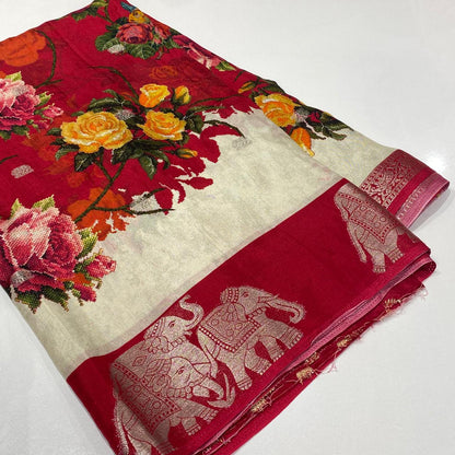 Designer Mysore Crepe Saree