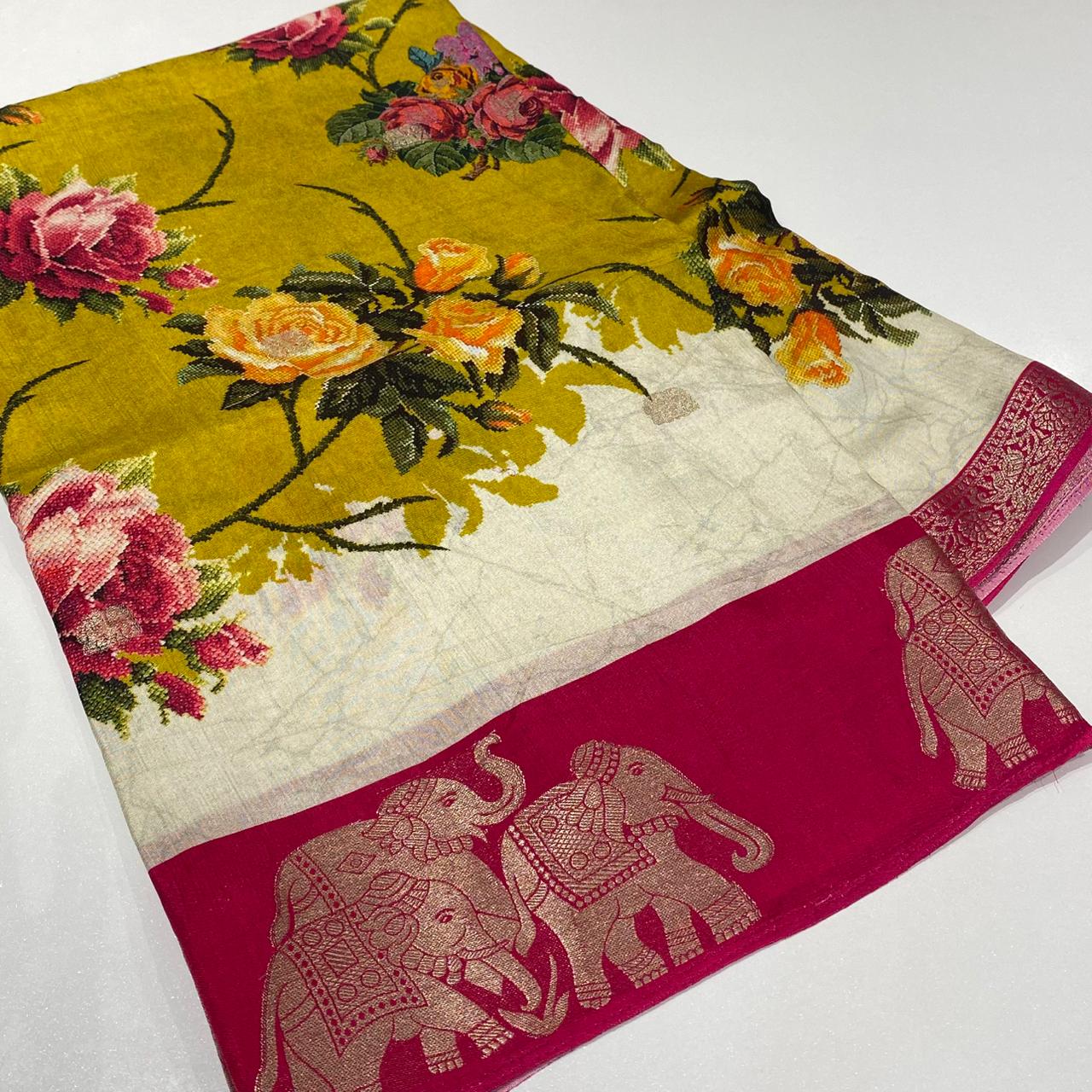 Designer Mysore Crepe Saree