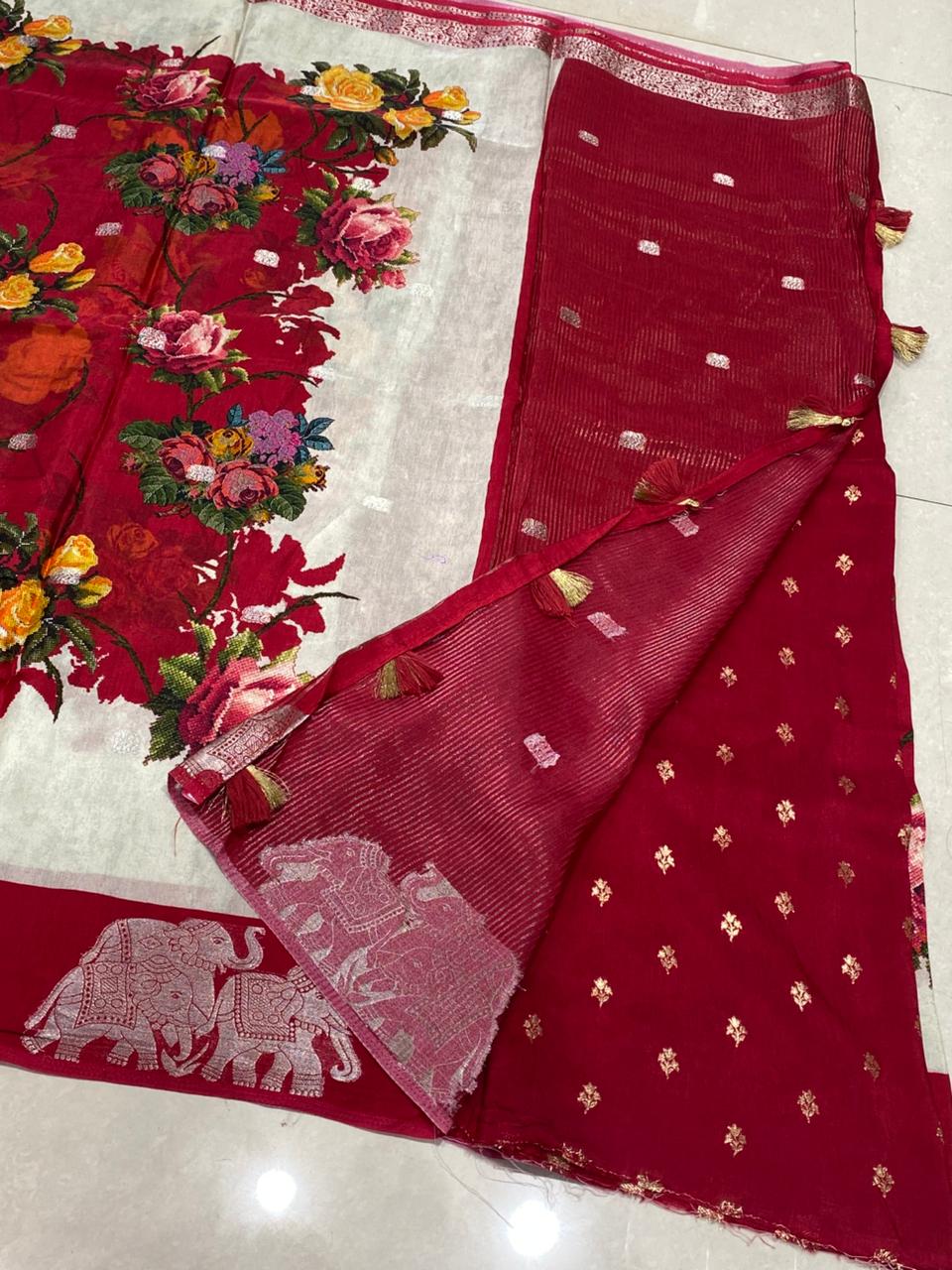 Designer Mysore Crepe Saree