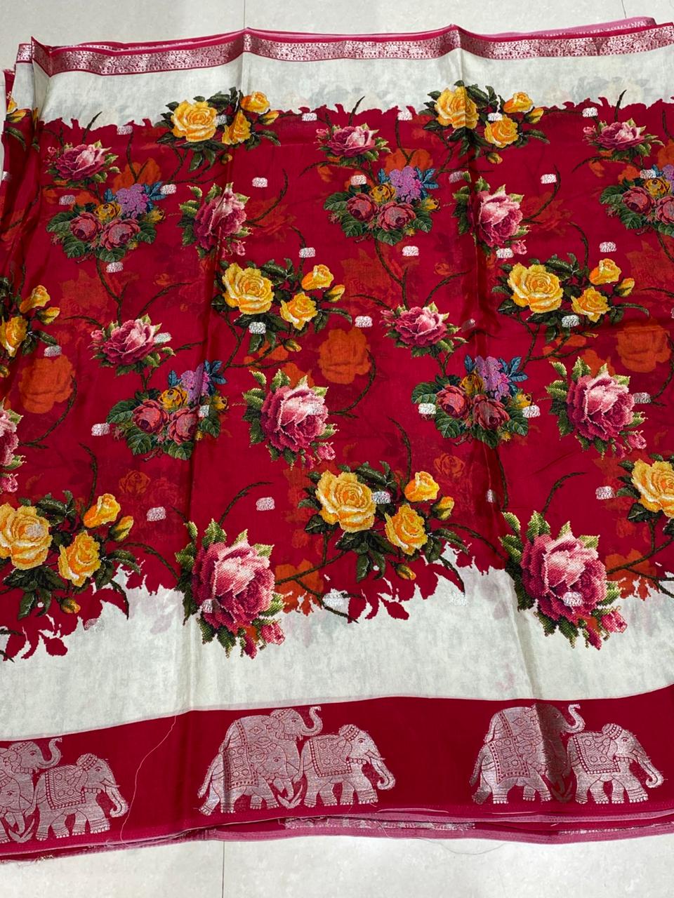 Designer Mysore Crepe Saree