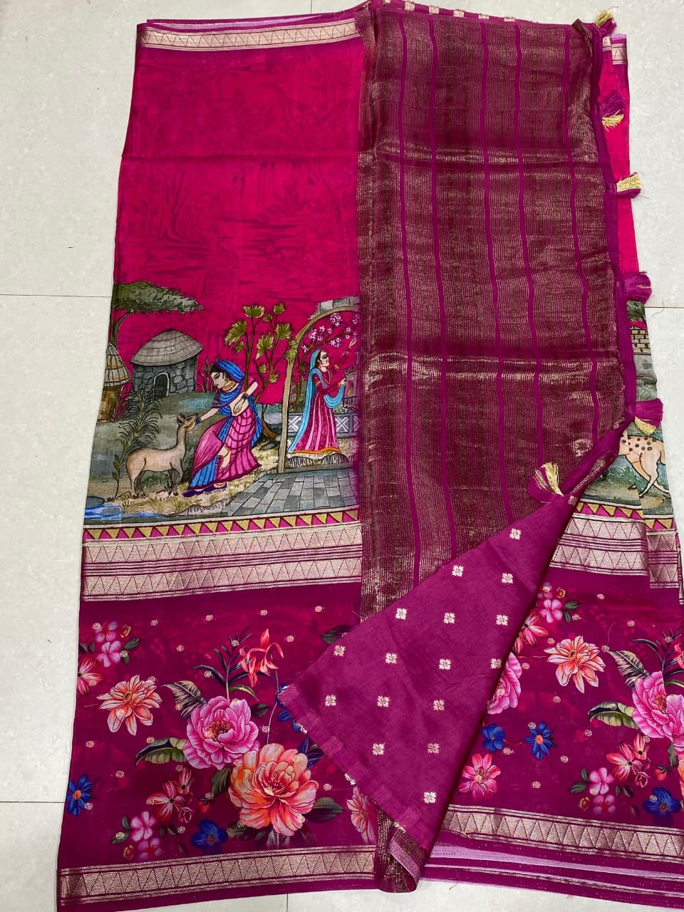Designer Mysore Crepe Saree