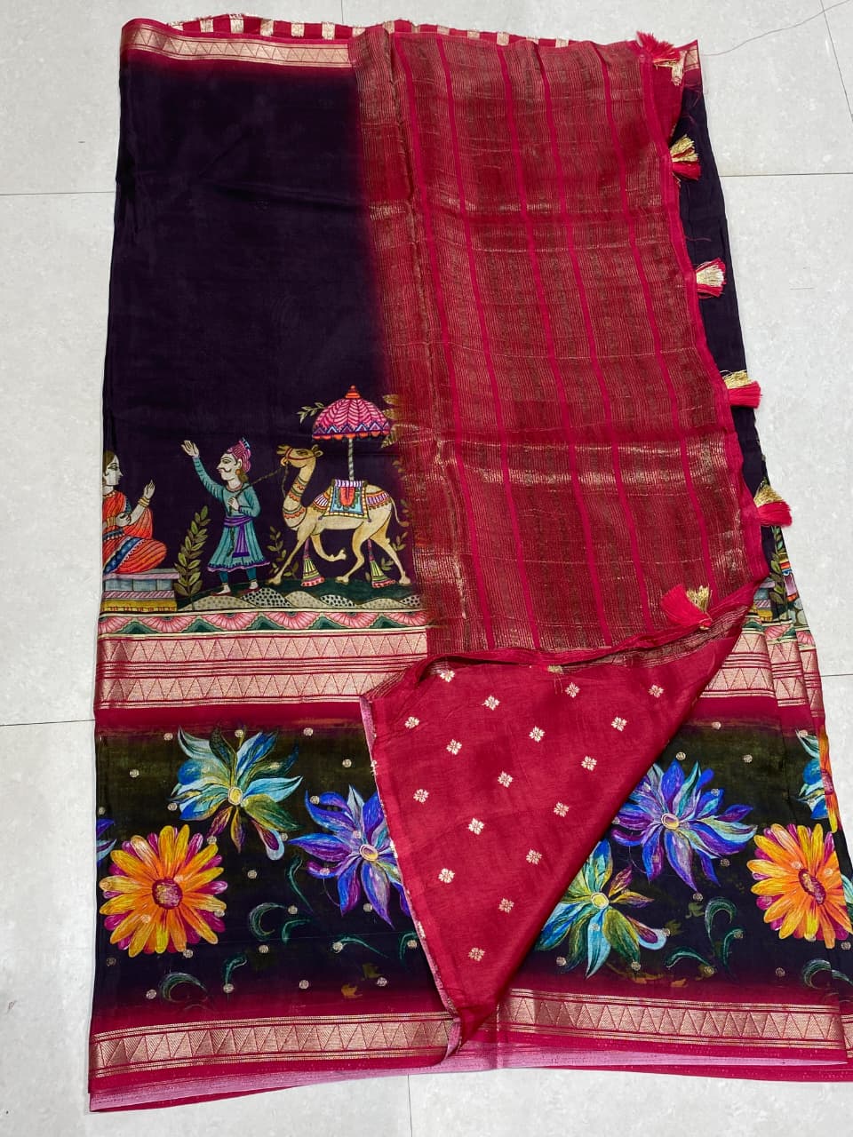 Designer Mysore Crepe Saree