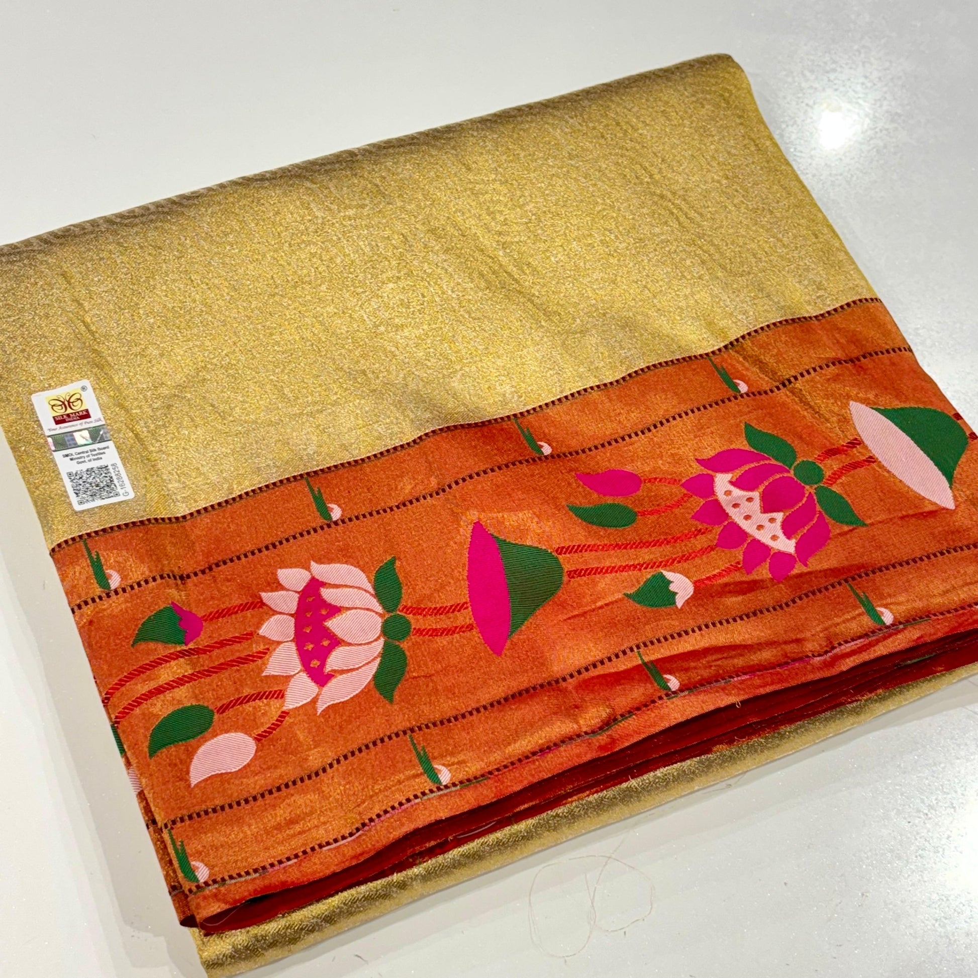 Pure Silk Tissue Paithani Saree