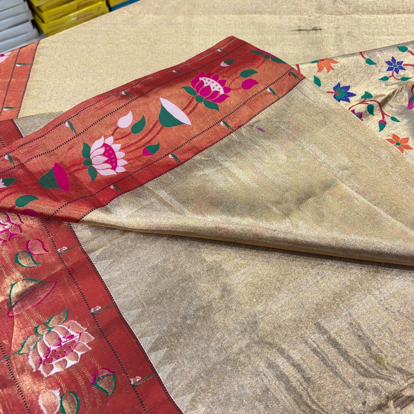 Pure Silk Tissue Paithani Saree