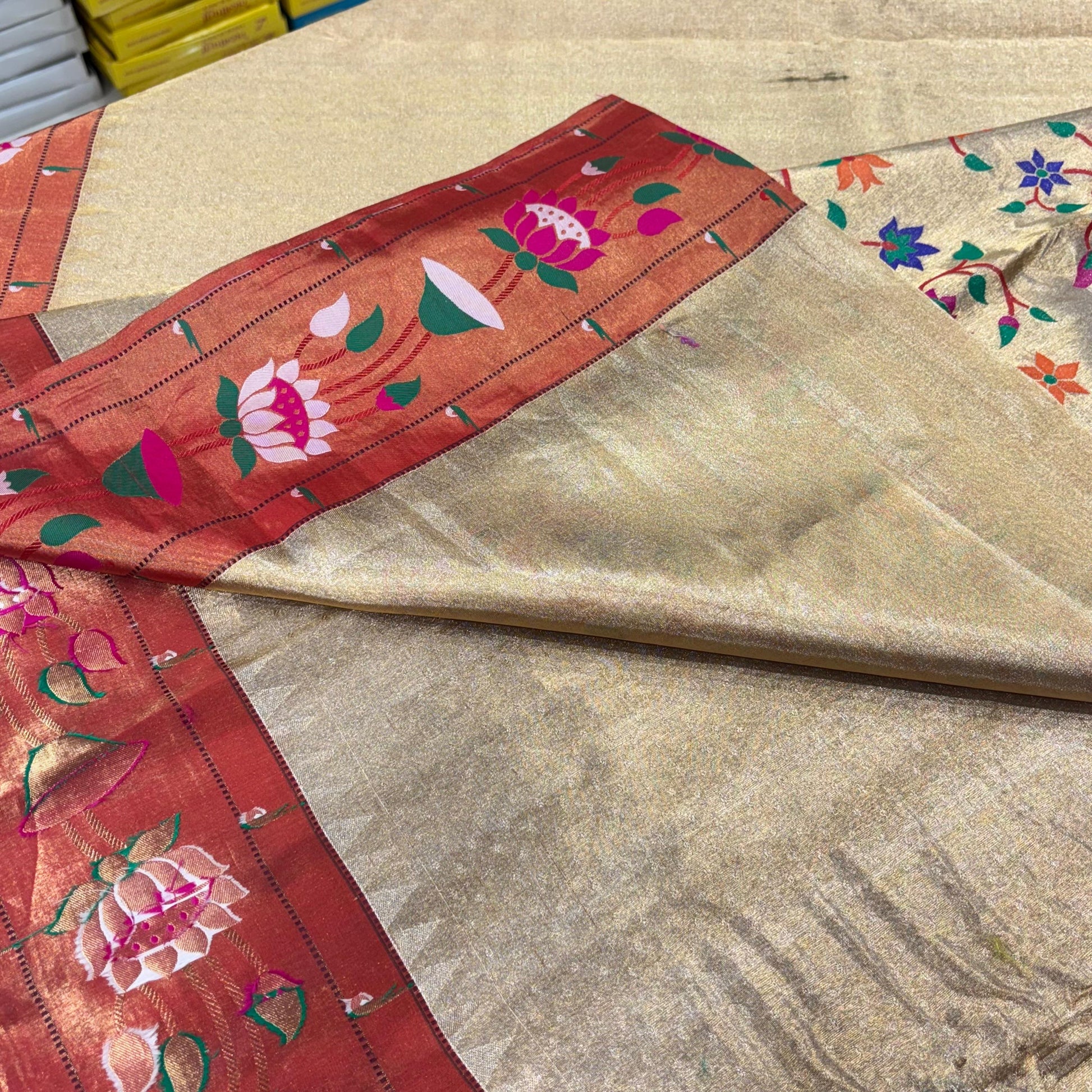 Pure Silk Tissue Paithani Saree