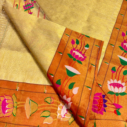 Pure Silk Tissue Paithani Saree