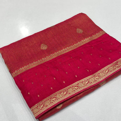 Semi Mysore Crepe Brocade Saree