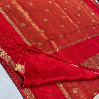 Semi Mysore Crepe Brocade Saree