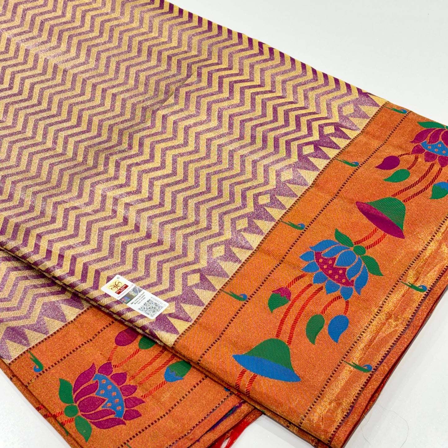 Pure Silk Tissue Paithani Saree