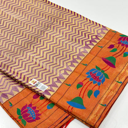 Pure Silk Tissue Paithani Saree