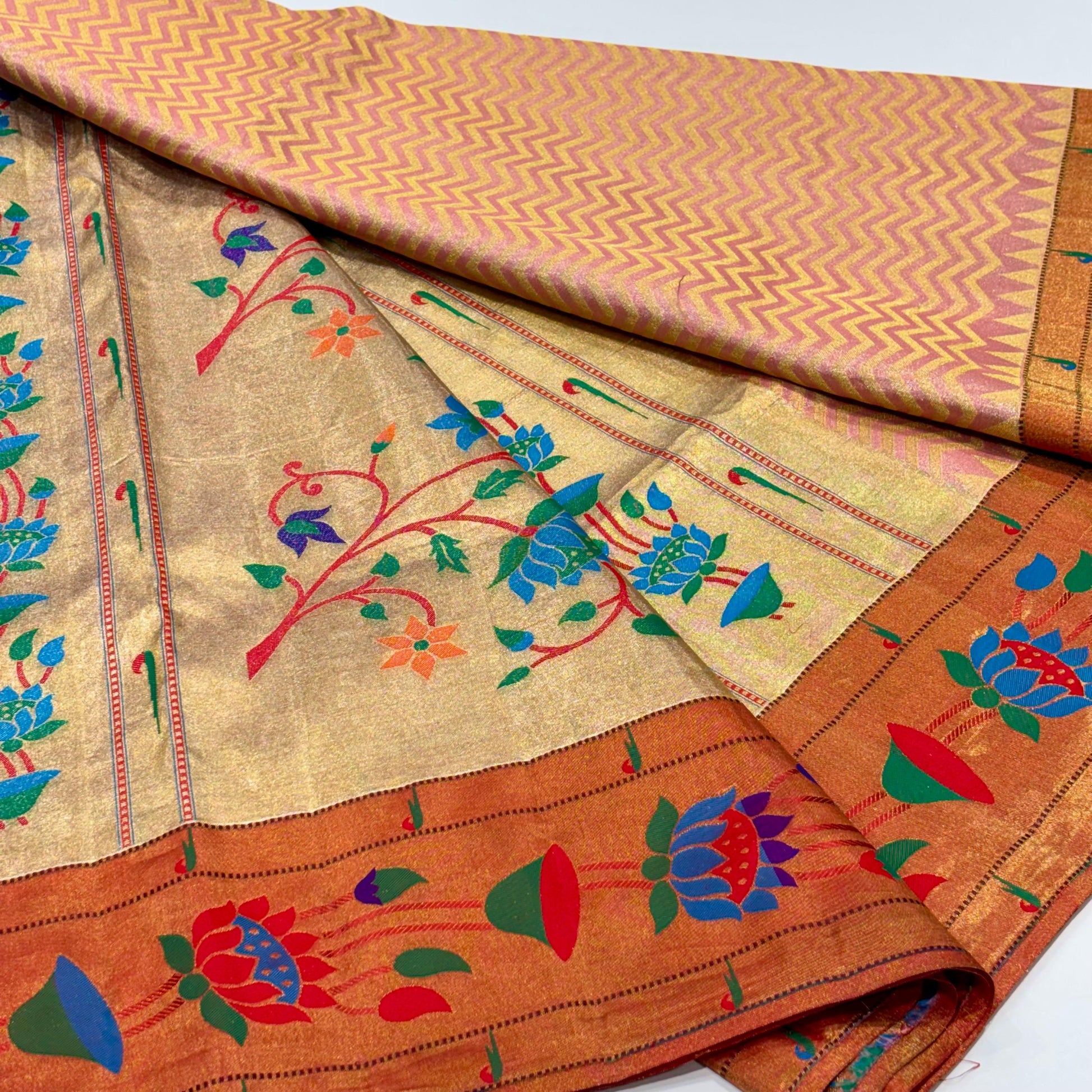 Pure Silk Tissue Paithani Saree