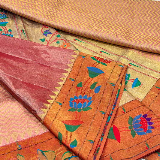 Pure Silk Tissue Paithani Saree