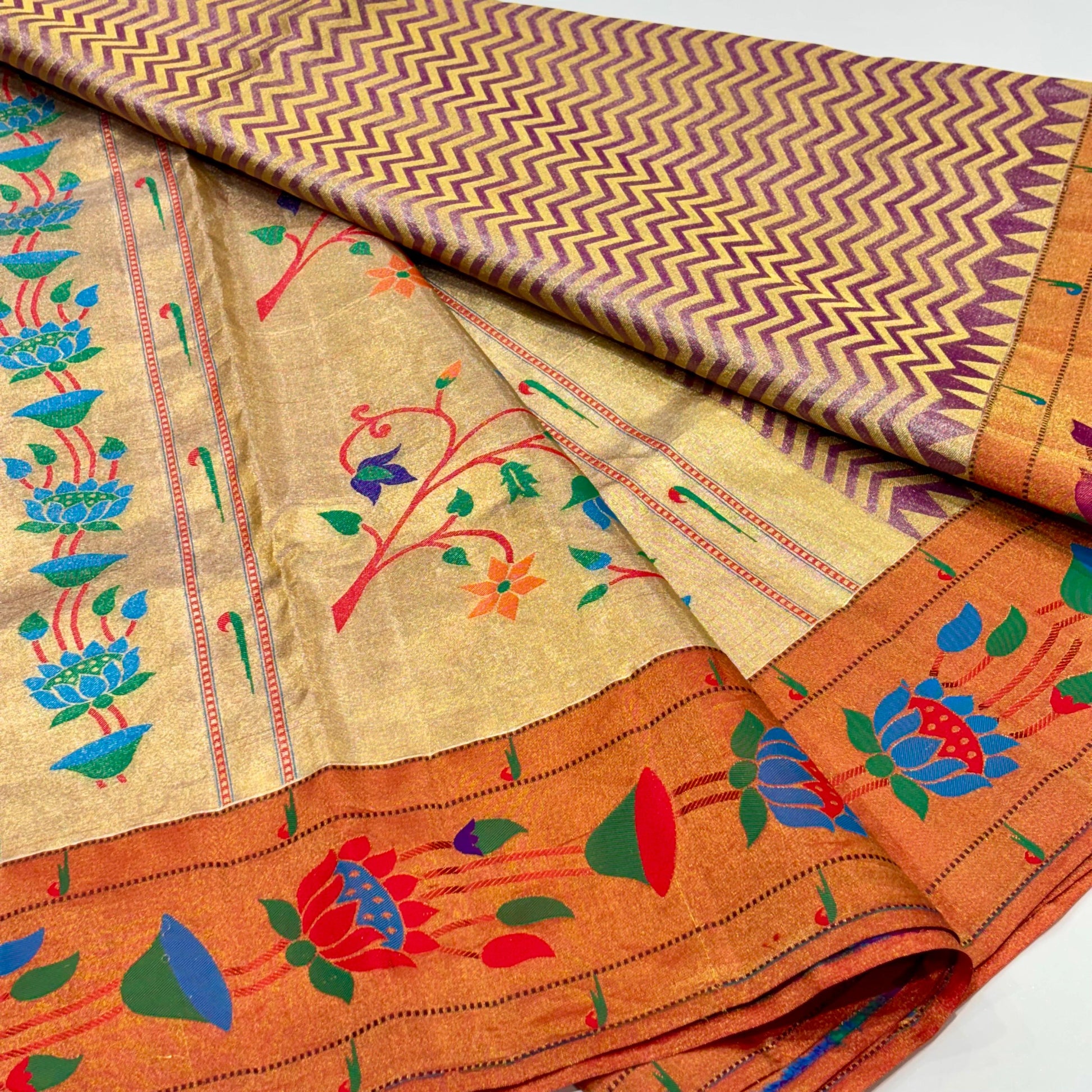 Pure Silk Tissue Paithani Saree