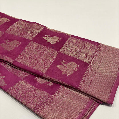 Wrinkle Chiffon Banarasi Sarees