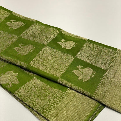 Wrinkle Chiffon Banarasi Sarees