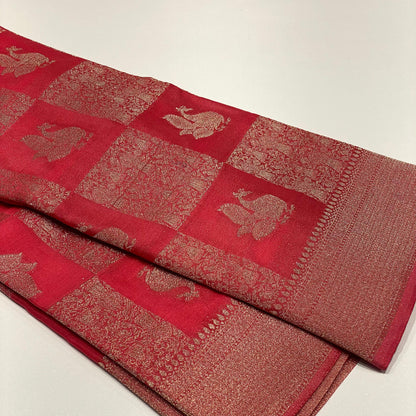 Wrinkle Chiffon Banarasi Sarees