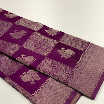 Wrinkle Chiffon Banarasi Sarees