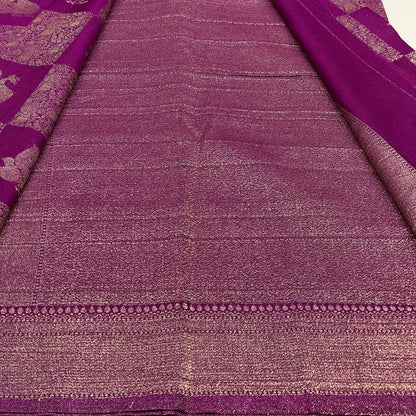 Wrinkle Chiffon Banarasi Sarees