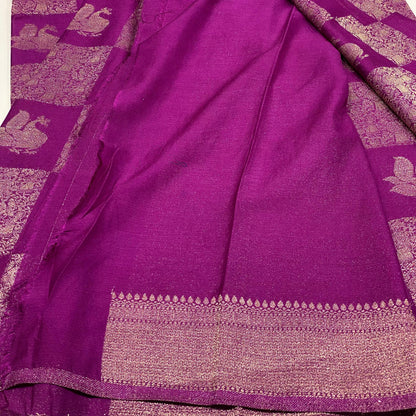 Wrinkle Chiffon Banarasi Sarees