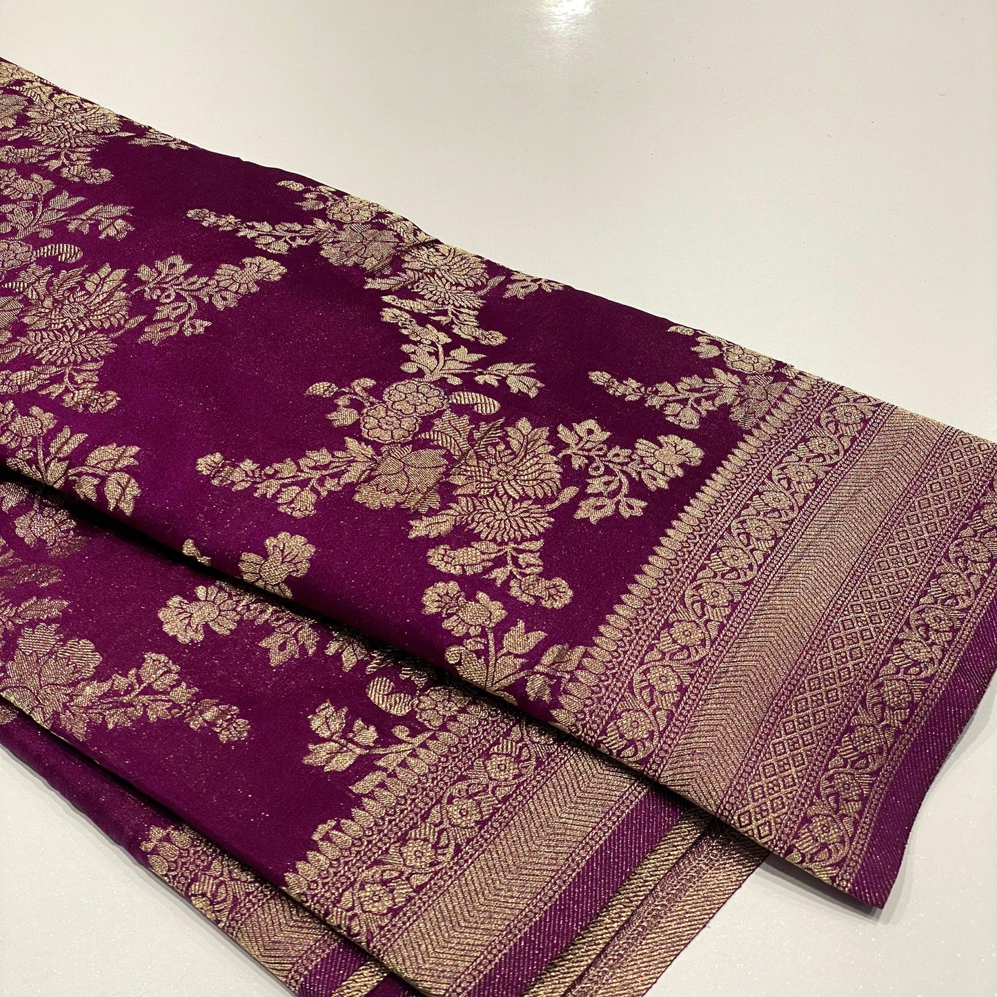 Wrinkle Chiffon Banarasi Sarees