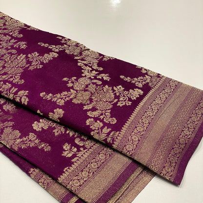 Wrinkle Chiffon Banarasi Sarees
