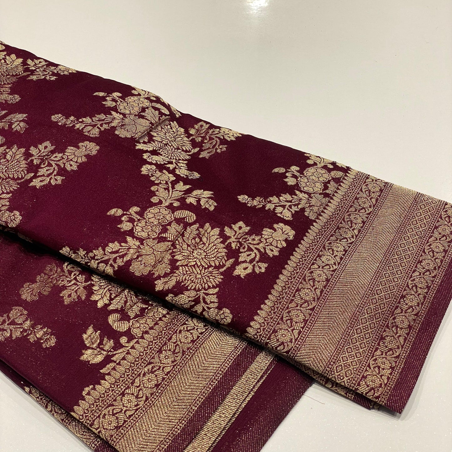 Wrinkle Chiffon Banarasi Sarees