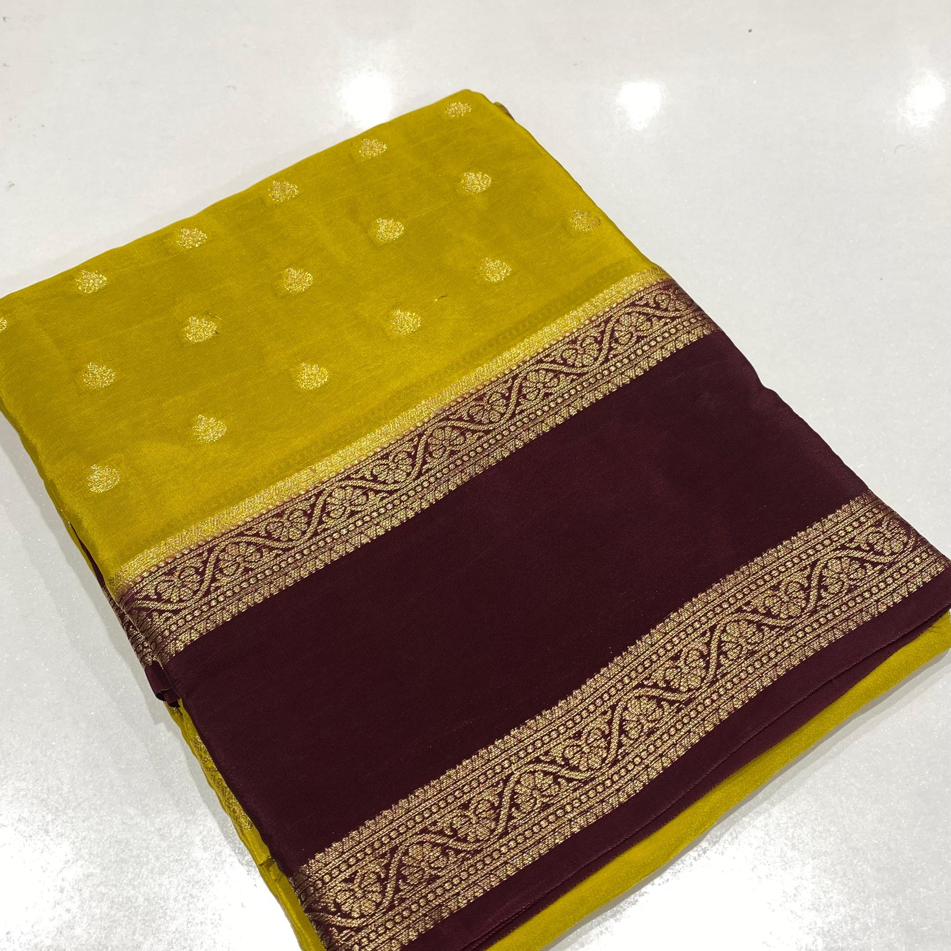Designer Mysore Crepe Saree