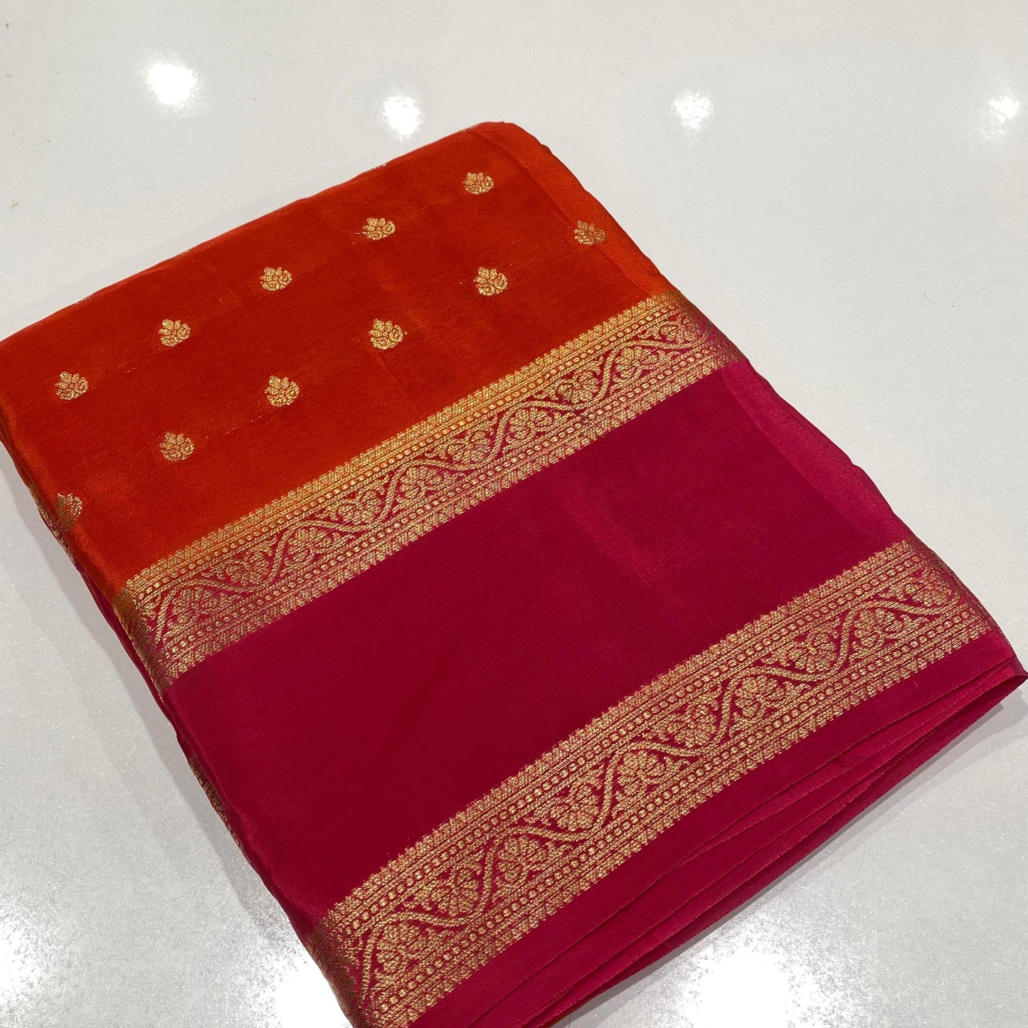 Designer Mysore Crepe Saree